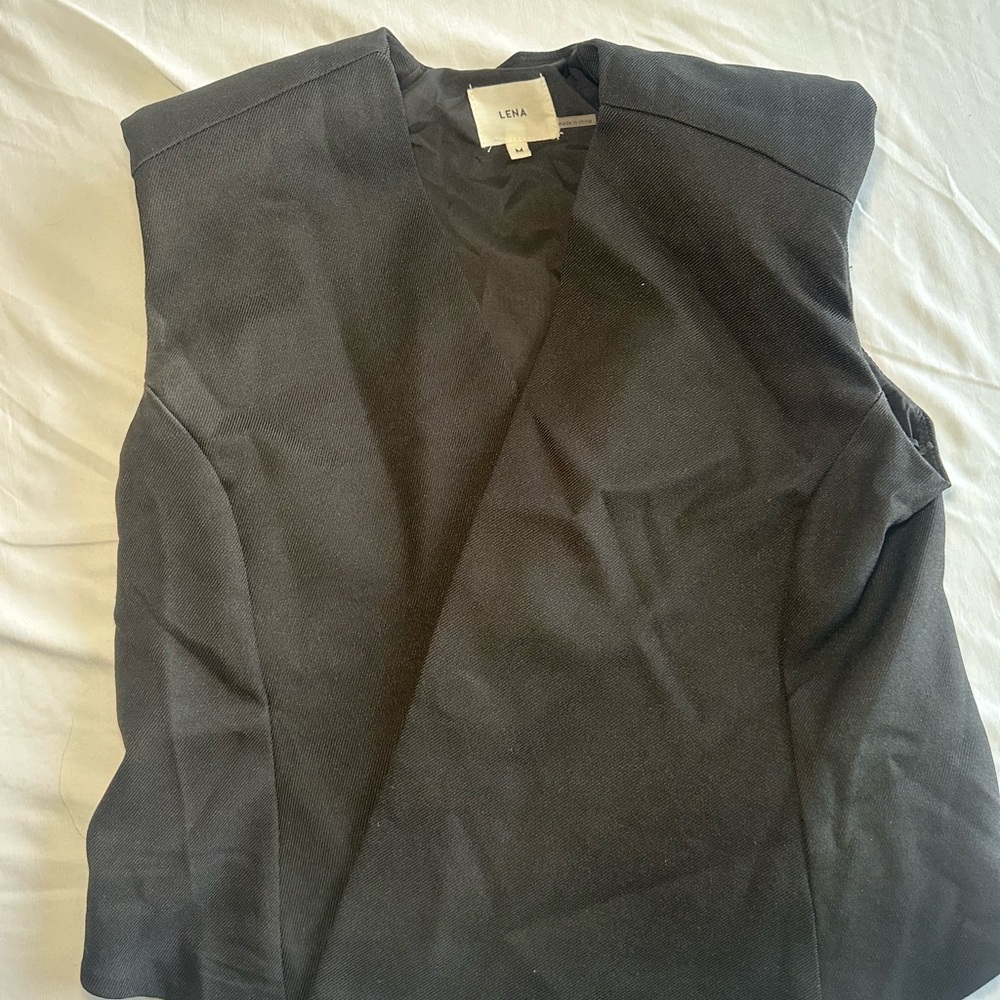 Lena Classic Black Buttoned Vest